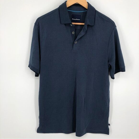 Tommy Bahama Other - Tommy Bahama Polo Mens Medium Blue Short Sleeve Modal Blend